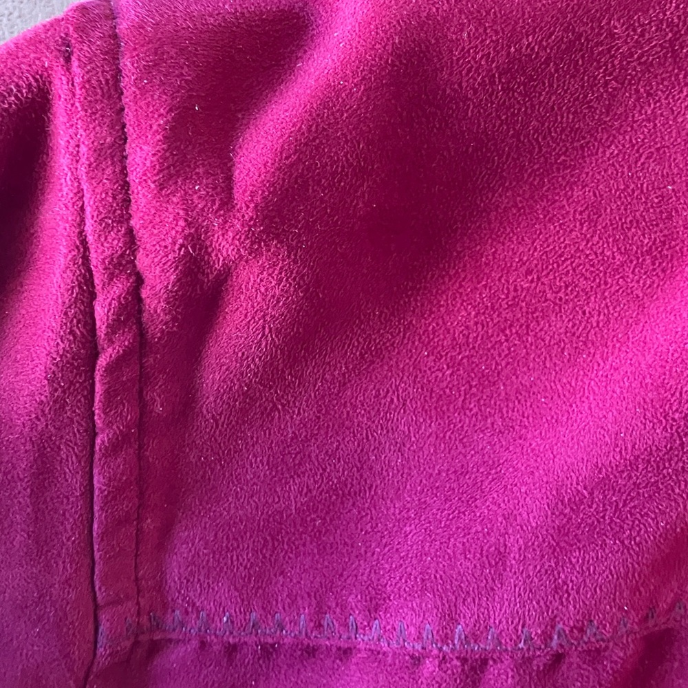 Cherokee Deep Red suede like ladies blouse large - Picture 12 of 14